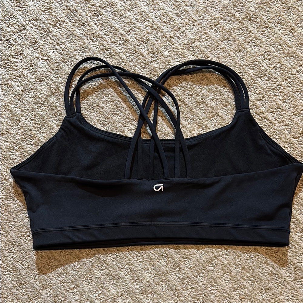 Gap Black Strappy Sports Bra SZ L